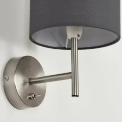 Lampes En Tissu-hofstein Applique murale Tise Nickel mat, 1 lumière