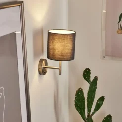 Lampes En Tissu-hofstein Applique murale Tise Nickel mat, 1 lumière