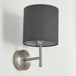 Lampes En Tissu-hofstein Applique murale Tise Nickel mat, 1 lumière