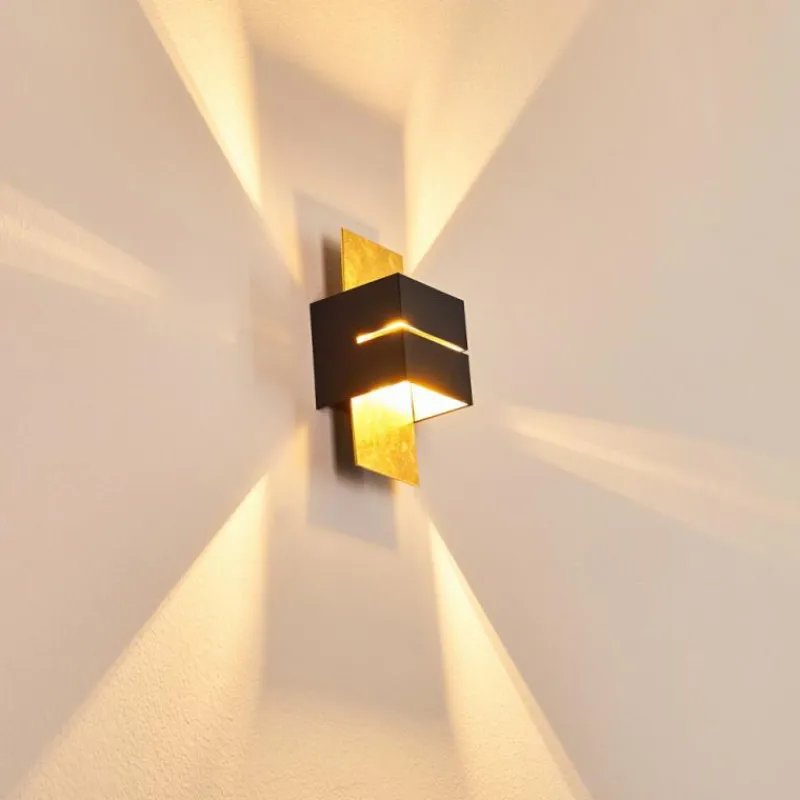 Lampes Dorées-hofstein Applique murale Tora Noir doré, 1 lumière