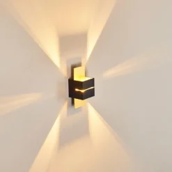 Lampes Dorées-hofstein Applique murale Tora Noir doré, 1 lumière