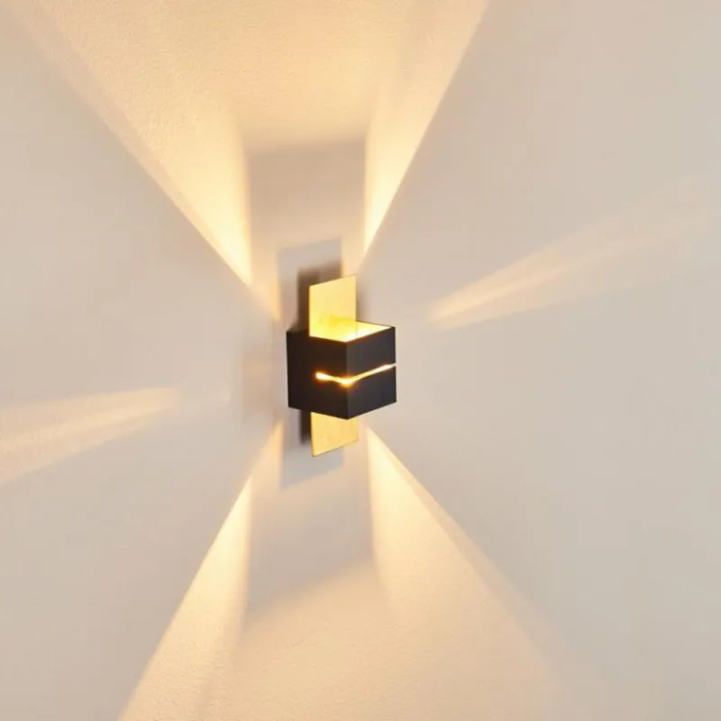 Lampes Dorées-hofstein Applique murale Tora Noir doré, 1 lumière