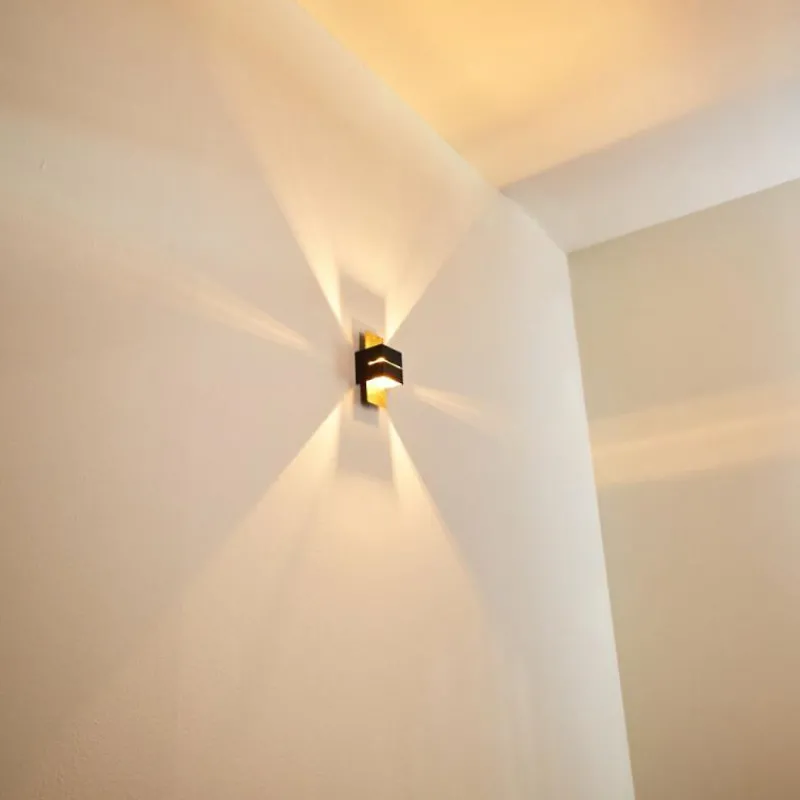 Lampes Dorées-hofstein Applique murale Tora Noir doré, 1 lumière