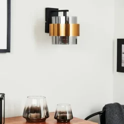 hofstein Applique murale Traak Noir, 1 lumière