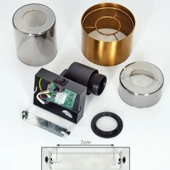 Suspension Verre Fumé-hofstein Applique murale Traak Noir, 1 lumière