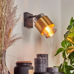 Suspension Verre Fumé-hofstein Applique murale Traak Noir, 1 lumière