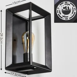 Lampes Vintages & Rétros-hofstein Applique murale Traryd Noir, 1 lumière