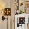 Lampes En Tissu-hofstein Applique murale Trasancos Noir, 1 lumière