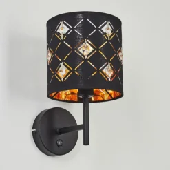 Lampes En Tissu-hofstein Applique murale Trasancos Noir, 1 lumière