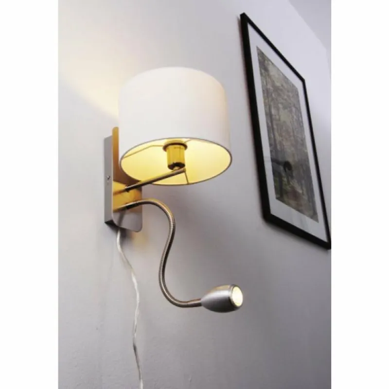 Lampes En Tissu-Luminaires Trio Applique murale Trio 2711 LED Chrome, Nickel mat, 2 lumières