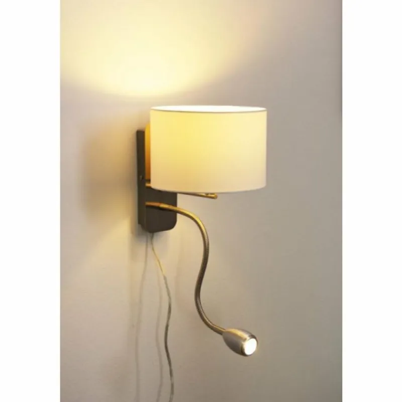 Lampes En Tissu-Luminaires Trio Applique murale Trio 2711 LED Chrome, Nickel mat, 2 lumières