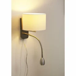 Lampes En Tissu-Luminaires Trio Applique murale Trio 2711 LED Chrome, Nickel mat, 2 lumières