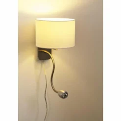 Lampes En Tissu-Luminaires Trio Applique murale Trio 2711 LED Chrome, Nickel mat, 2 lumières