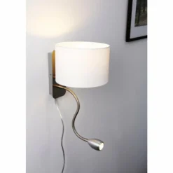 Lampes En Tissu-Luminaires Trio Applique murale Trio 2711 LED Chrome, Nickel mat, 2 lumières