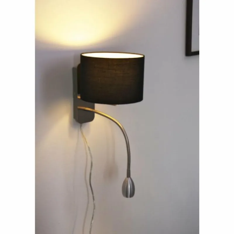 Lampes En Tissu-Luminaires Trio Applique murale Trio 2711 LED Chrome, Nickel mat, 2 lumières