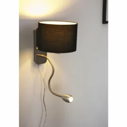 Lampes En Tissu-Luminaires Trio Applique murale Trio 2711 LED Chrome, Nickel mat, 2 lumières