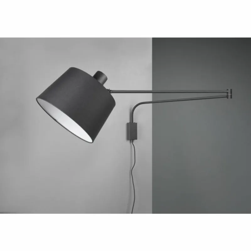Lampes En Tissu-Luminaires Trio Applique murale Trio Baldo LED Noir, 1 lumière