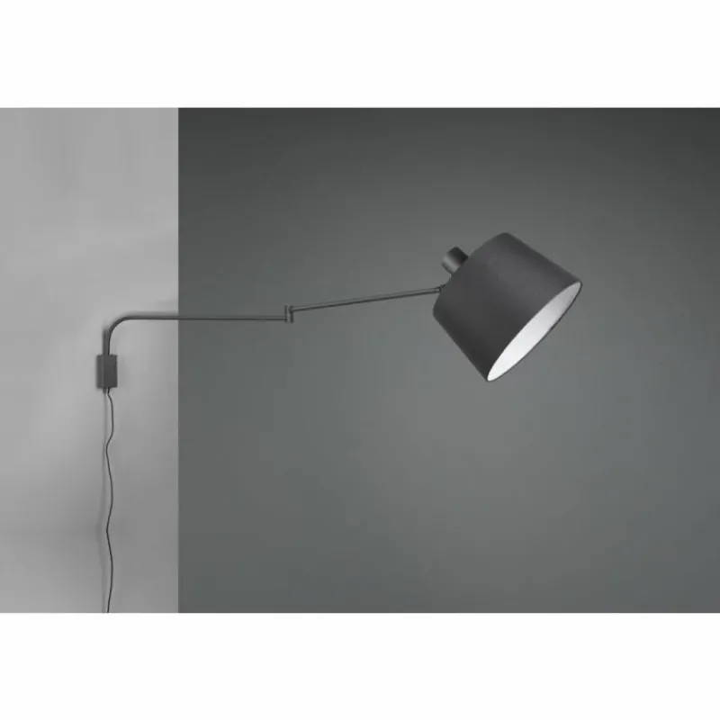 Lampes En Tissu-Luminaires Trio Applique murale Trio Baldo LED Noir, 1 lumière