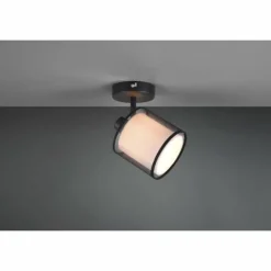 Lampes En Tissu-Luminaires Trio Applique murale Trio Burton Noir, 1 lumière