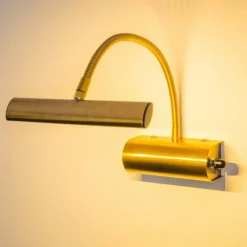 Luminaires Rustiques-Luminaires Trio Applique murale Trio Curtis LED Vieux laiton, Laiton, 1 lumière