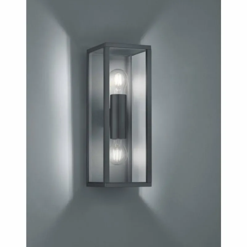 Lampes Vintages & Rétros-Luminaires Trio Applique murale Trio Garonne Anthracite, 2 lumières