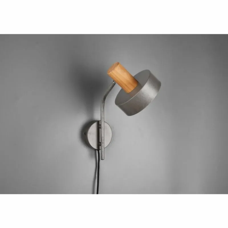 Lampes Industrielles-Luminaires Trio Applique murale Trio Gaya Brun foncé, Nickel mat, 1 lumière