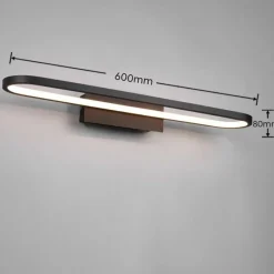 Luminaires Trio Applique murale Trio Gianni LED Noir, 1 lumière* Éclairage Led