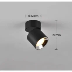 Luminaires Trio Applique murale Trio GUAYANA Noir, 1 lumière* Spots Et Projecteurs