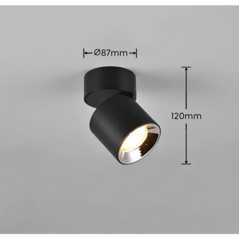 Luminaires Trio Applique murale Trio GUAYANA Noir, 1 lumière* Spots Et Projecteurs