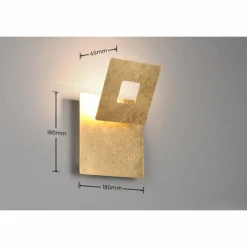 Lampes Dorées-Luminaires Trio Applique murale Trio LEANO LED Or, 1 lumière