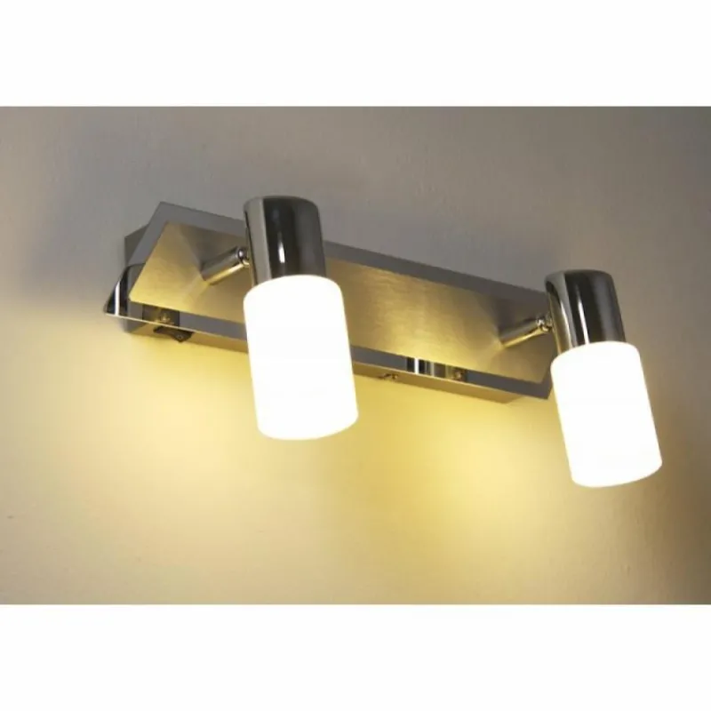 Luminaires Trio Applique murale Trio LED Aluminium, Chrome, Acier inoxydable, 2 lumières
