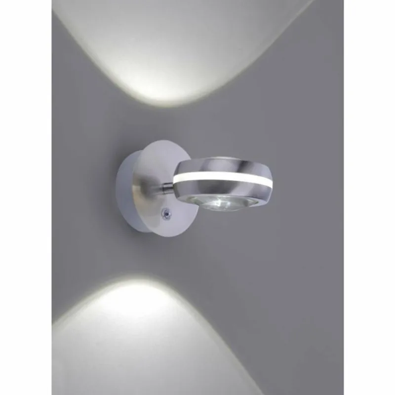 Luminaires Trio Applique murale Trio Leuchten VISTA LED Nickel mat, 2 lumières, Télécommandes, Changeur de couleurs