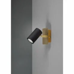 Lampes Dorées-Luminaires Trio Applique murale Trio MARLEY Noir doré, 1 lumière
