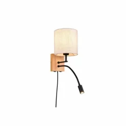 Lampes En Bois-Luminaires Trio Applique murale Trio Nilam Écru, 2 lumières