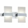Luminaires Rustiques-Luminaires Trio Applique murale Trio Platon LED Aluminium, 2 lumières