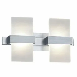 Luminaires Rustiques-Luminaires Trio Applique murale Trio Platon LED Aluminium, 2 lumières