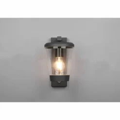 Luminaires Trio Applique murale Trio-Leuchten Cavado Anthracite, 1 lumière, Détecteur de mouvement