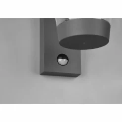 Luminaires Trio Applique murale Trio-Leuchten Cavado Anthracite, 1 lumière, Détecteur de mouvement