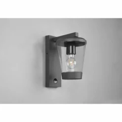 Luminaires Trio Applique murale Trio-Leuchten Cavado Anthracite, 1 lumière, Détecteur de mouvement