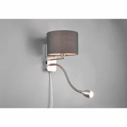 Lampes En Tissu-Luminaires Trio Applique murale Trio-Leuchten Hotel Nickel mat, 2 lumières