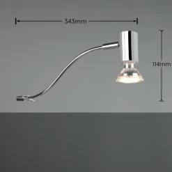 Luminaires Trio Applique murale Trio-Leuchten Giada Chrome, 1 lumière* Appliques