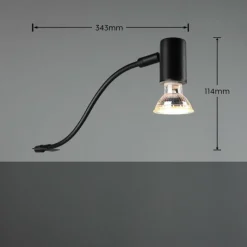 Luminaires Trio Applique murale Trio-Leuchten Giada Noir, 1 lumière* Appliques