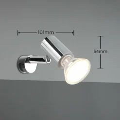 Luminaires Trio Applique murale Trio-Leuchten Lorenzo Chrome, 1 lumière* Appliques