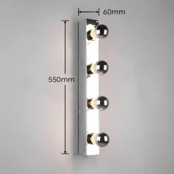 Luminaires Trio Applique murale Trio-Leuchten Theatro Chrome, 4 lumières* Appliques