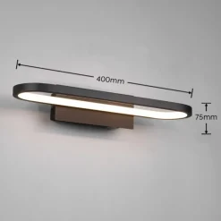 Luminaires Trio Applique murale Trio-Leuchten Gianni LED Noir, 1 lumière* Éclairage Led