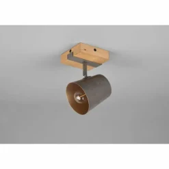 Lampes Vintages & Rétros-Luminaires Trio Applique murale Trio-Leuchten Bell Brun foncé, Nickel mat, 1 lumière