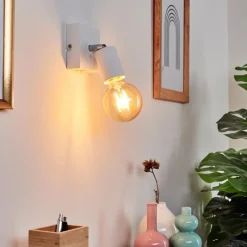 Lampes Vintages & Rétros-hofstein Applique murale Tulla Blanc, 1 lumière