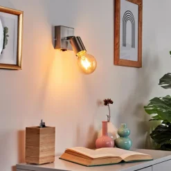 Lampes Vintages & Rétros-hofstein Applique murale Tulla Nickel mat, 1 lumière