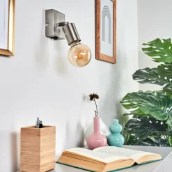 Lampes Vintages & Rétros-hofstein Applique murale Tulla Nickel mat, 1 lumière