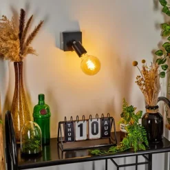 Lampes Vintages & Rétros-hofstein Applique murale Tulla Noir, 1 lumière